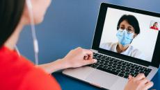 Doctor and Patient telehealth visit