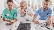 Nurses talking to Doctor